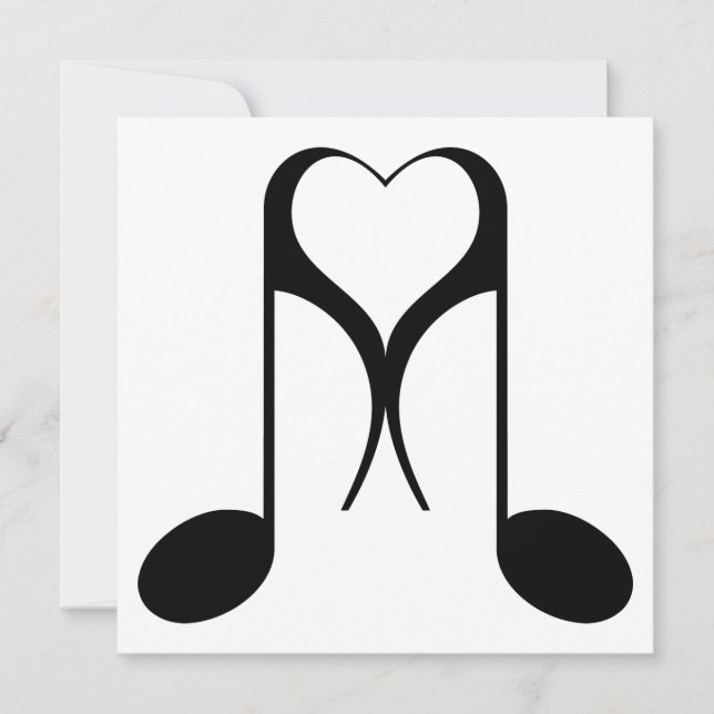 love notes : 8th note invitation (Front)