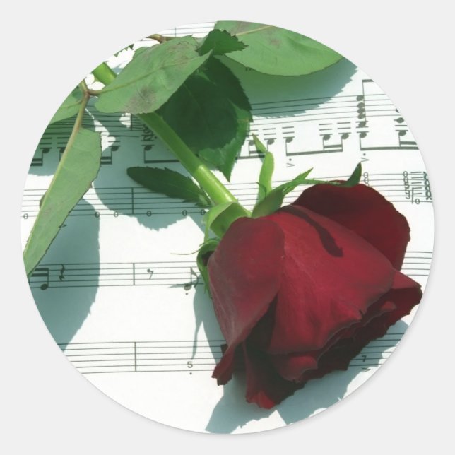 Love Notes Classic Round Sticker (Front)