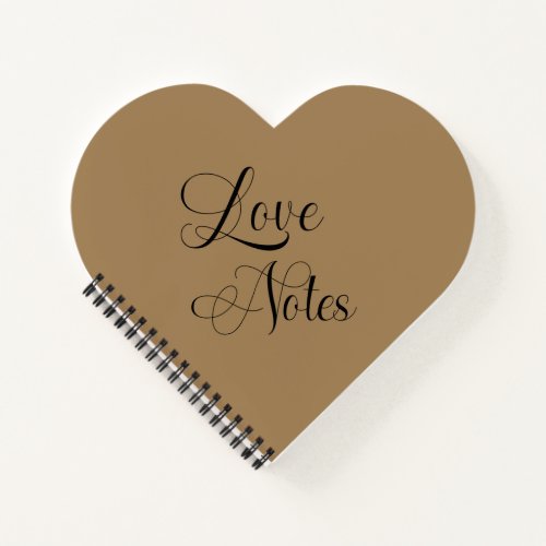Love Notes Elegant Script With Name Black  Gold Notebook
