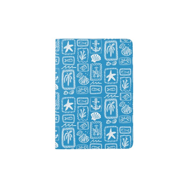 Love Notes from the Sea Seashell Ocean Beach  Passport Holder (Front)