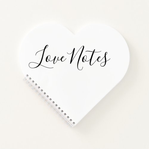 Love Notes Heart Shaped Notebook