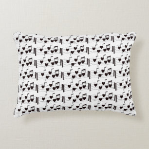 **LOVE NOTES & MUSICAL NOTES** AND "BLACK" BACK ACCENT PILLOW