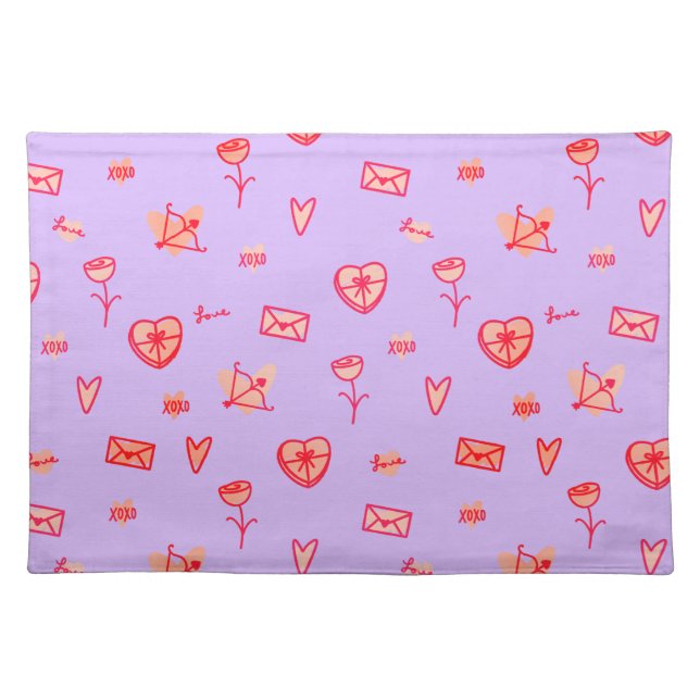 Love Notes & Sweet Treats Cloth Placemat (Front)