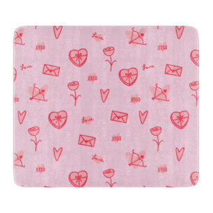 Love Notes & Sweet Treats Glass Cutting Board