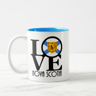 LOVE Nova Scotia Canada Two-Tone Coffee Mug