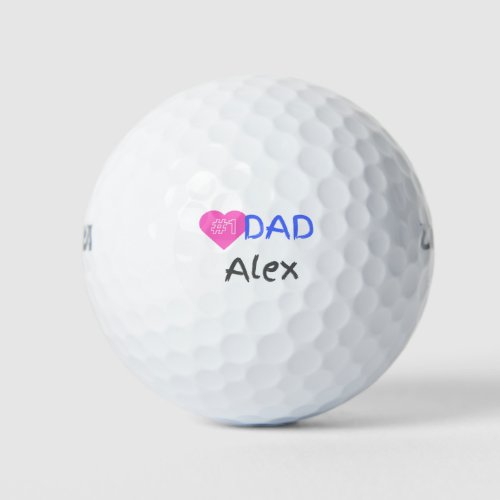 Love number one dad alex golf ball