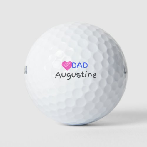 Love number one dad augustine golf ball