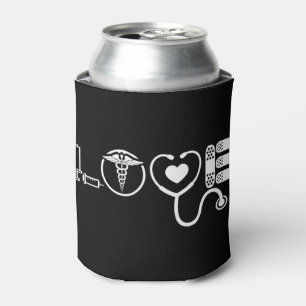 Love Nurse Cute Nurse ER Nurse RN Nurse CNA Nurse Can Cooler