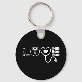 Love Nurse Cute Nurse ER Nurse RN Nurse CNA Nurse Keychain