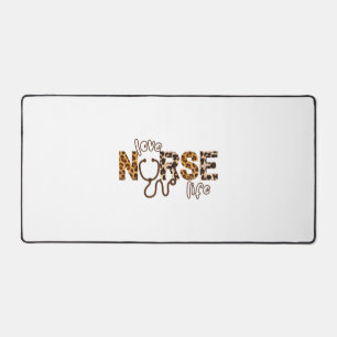 Love Nurse Life Cheetah 3 Desk Mat