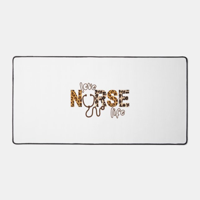 Love Nurse Life Cheetah   3 Desk Mat (Front)