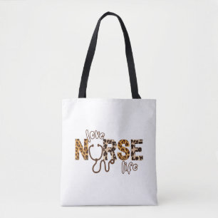 Love Nurse Life Cheetah   3 Tote Bag