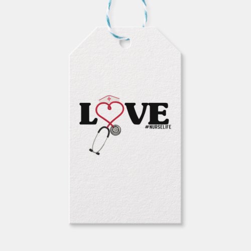 Love Nurse Life Valentines Day Gift Tags
