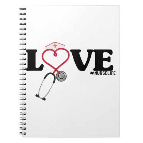 Love Nurse Life Valentines Day Notebook