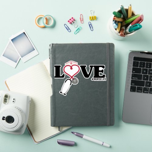Love Nurse Life Valentines Day Sticker