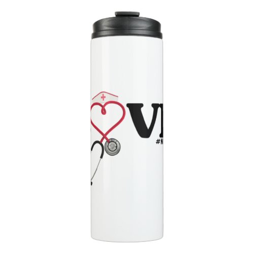 Love Nurse Life Valentines Day Thermal Tumbler