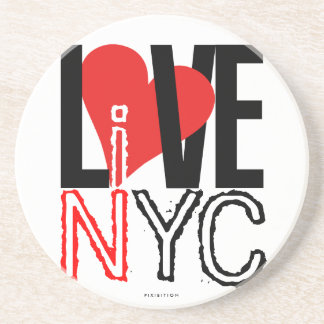 Love NYC Live In NYC Coaster White 1