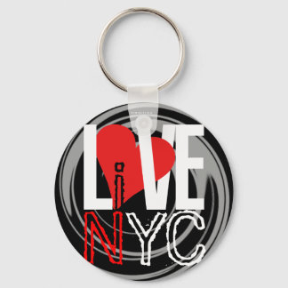 Love NYC Live In NYC Keychain Red Black