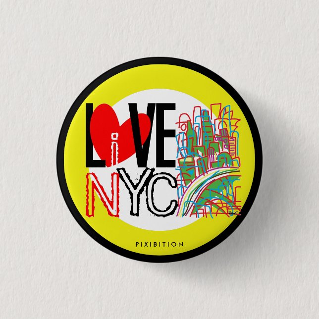 Love NYC & Live In NYC Round Button (Front)