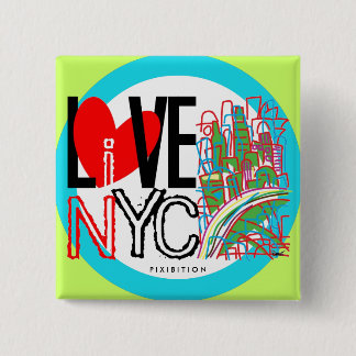 Love NYC & Live In NYC Square Button