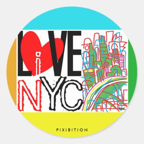 Love NYC  Live In NYC Sticker