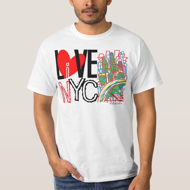 Love NYC & Live In NYC T-Shirt 2A (Front)