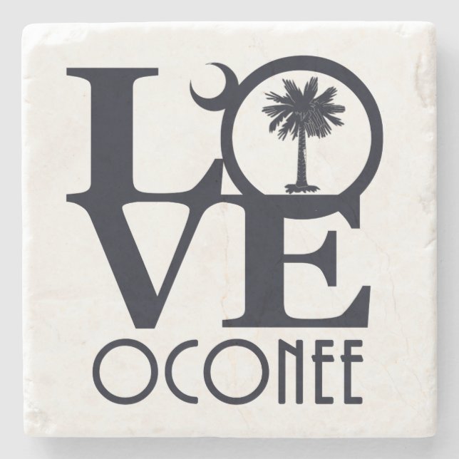 LOVE Oconee SC Stone Coaster (Front)