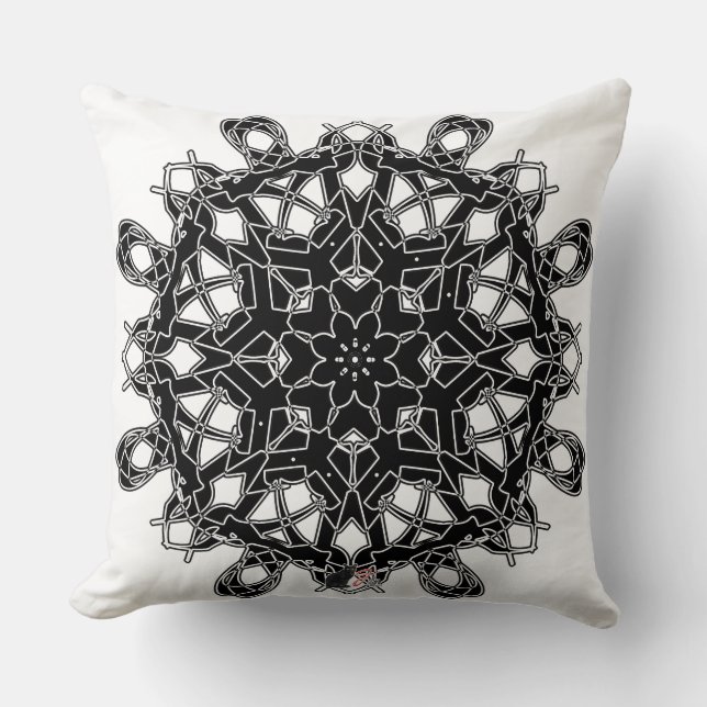 Love Octa Glyph Throw Pillow (Front)