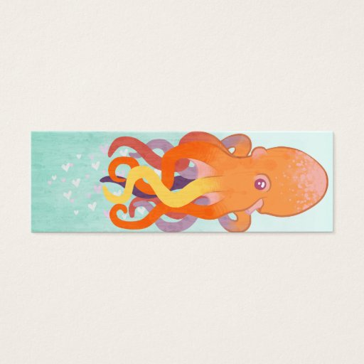 Customizable Love Octopus Bookmark Business Card