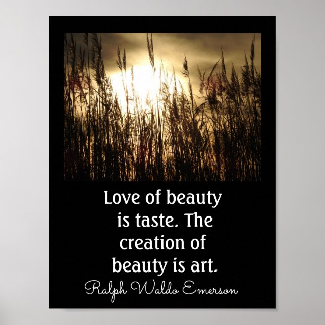 Love Of Beauty - Emerson Quote -- Art Print (Front)