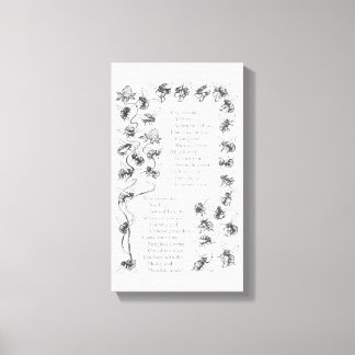 Love of Bees - Vintage Image and Poem Canvas Print