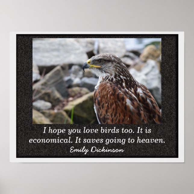 Love of Birds - Emily Dickinson quote - print (Front)