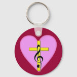 Love Of Christian Music Keychain at Zazzle