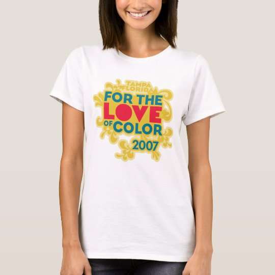 Love of Color Yellow on White T-Shirt