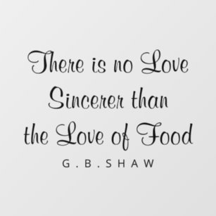 Love of Food Quote Wall Decal