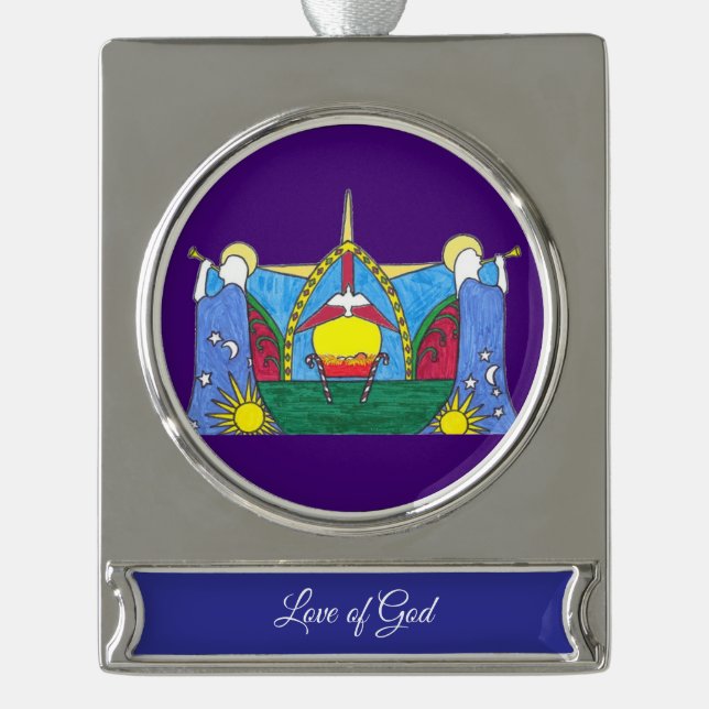 Love of God Banner Ornament (Front)