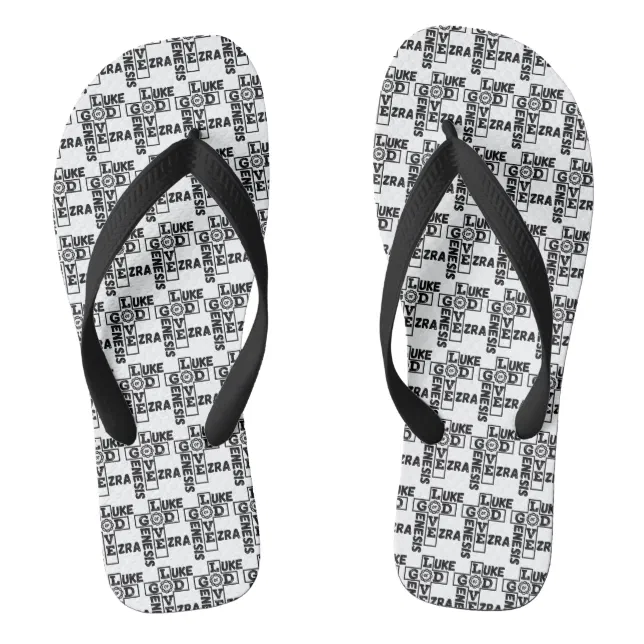 Love Of God Biblical Crossword All Over Unisex Flip Flops Zazzle Love Of God Biblical Crossword All Over Unisex Flip Flops Zazzle
