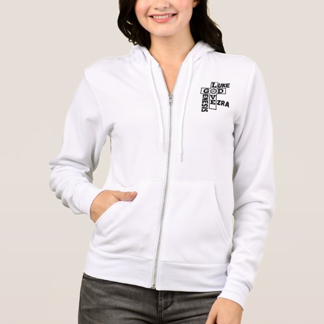 Love Of God Biblical Crossword Full-Zip Women's Hoodie (Front)