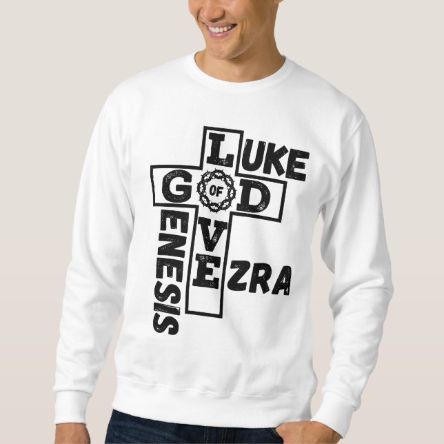 Love Of God Biblical Crossword Men's Sweatshirt (Front)
