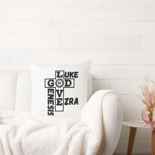 Love Of God Biblical Crossword Throw Pillow (Couch)