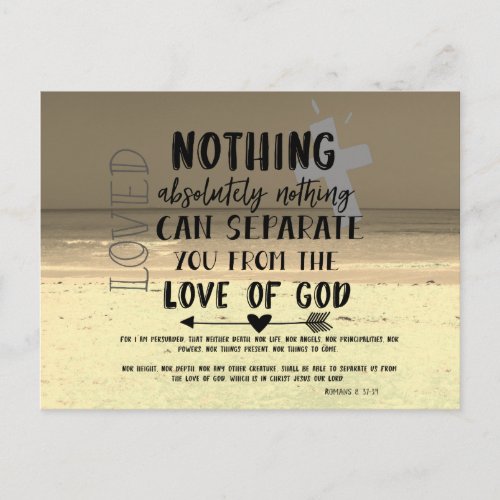 Love of God Quote and Scripture Postcard