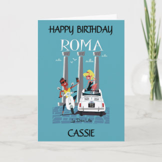 Love of Italy, Rome. La Dolce Vita. Editable Card