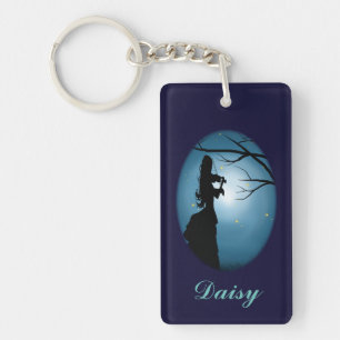 Love Of Music, Lady Playing A Violin, Personalise Keychain