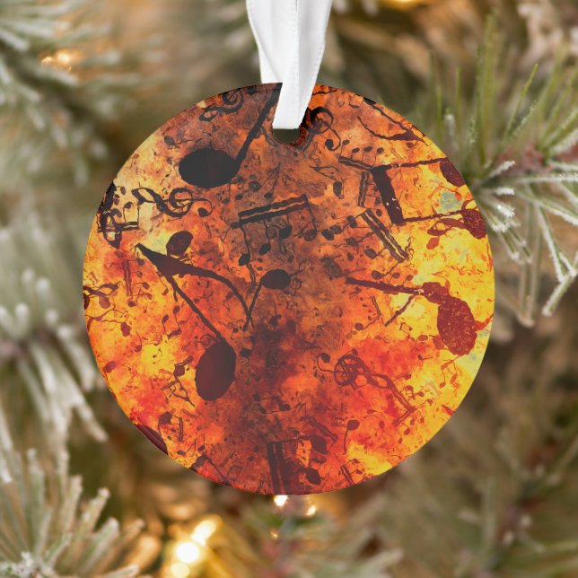 Love Of Music - Musical Notes  Ceramic Ornament (Tree)