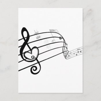 Love Of Music Postcard by Letter_Art at Zazzle
