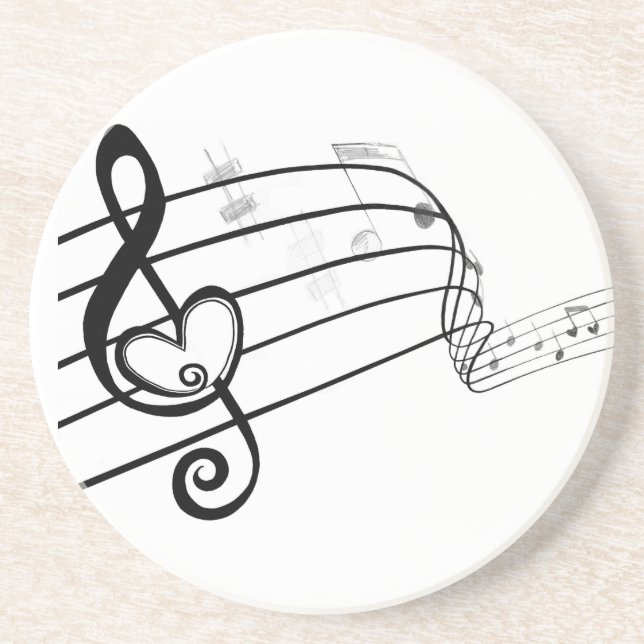 Love of Music Sandstone Coaster (Front)