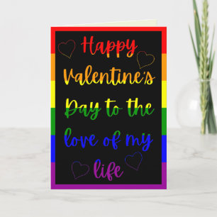 Love Of My Life LGBT Pride Themed Valentine Card
