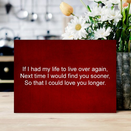 Love of My Life Valentines Day Love Quote Card