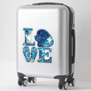 Love of newfies and the sea sticker