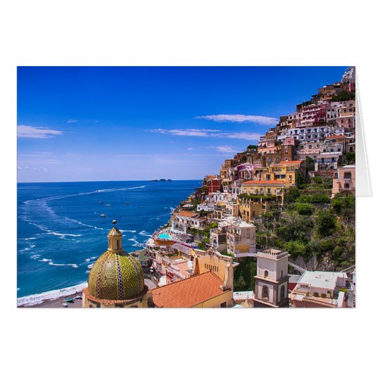 Love Of Positano Italy Blank Note Card (Front Horizontal)